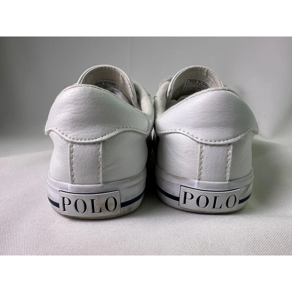 Polo Ralph Lauren Kids Saylor‎ Sneakers White Leather Pony Strap Shoes Size 2